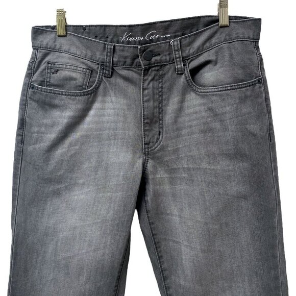 KENNETH COLE Mens Jeans 32/30 Gray Wash Denim 100% Cotton Straight Leg - Picture 3 of 12